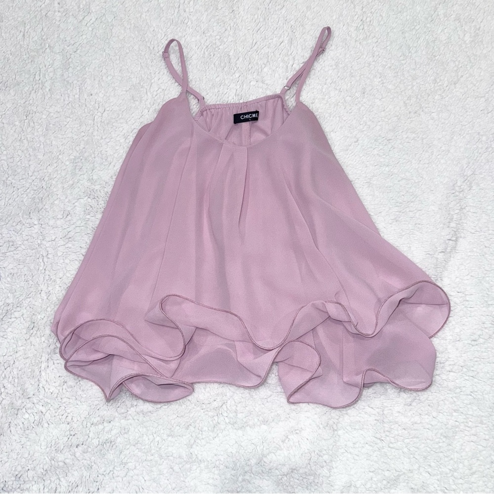 Chic pink Spaghetti-strap Top